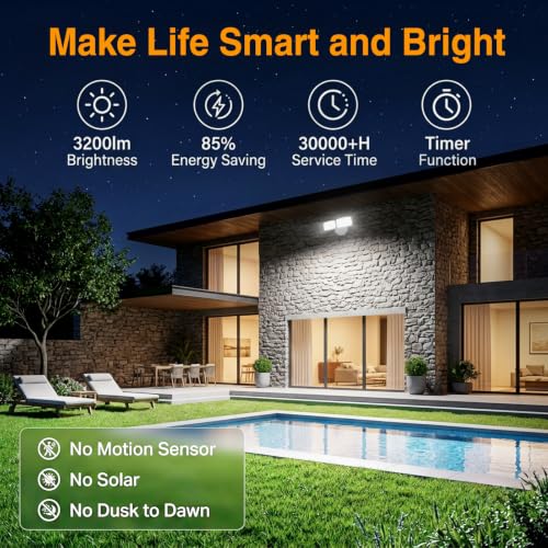 32W Smart Flood Lights Outdoor (White)