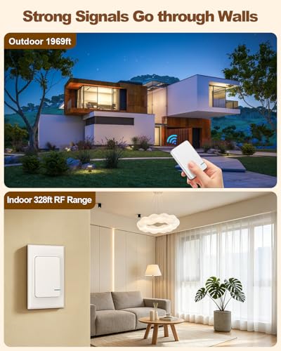 Wireless Light Switch and Receiver Kit