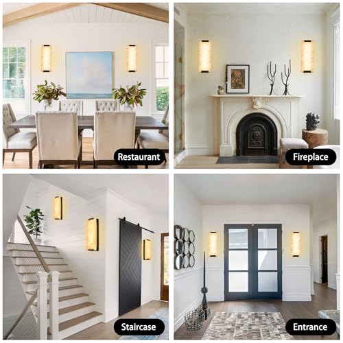 14.2 in Alabaster Wall Sconces