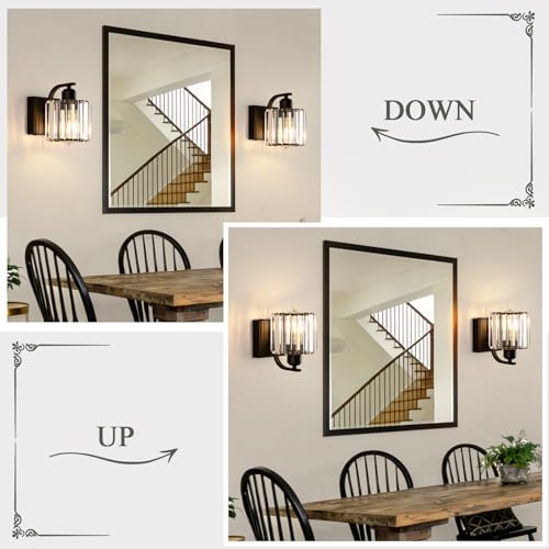 8 Inch Battery Operated Wall Sconces Set of 2 (2 Count)