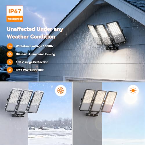 200W Upgraded LED Parking Lot Light with Photocell 30000lm 5000K