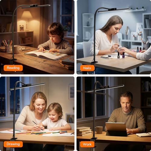 Led Desk Lamp for Home Office (Black)