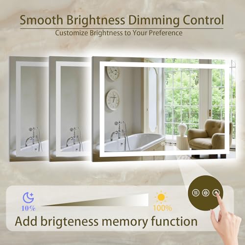 60"x40" LED Bathroom Mirror with Lights