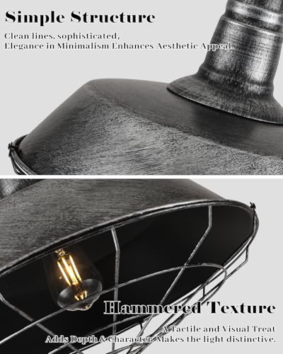 Large Farmhouse Pendant Lights 2 Pack
