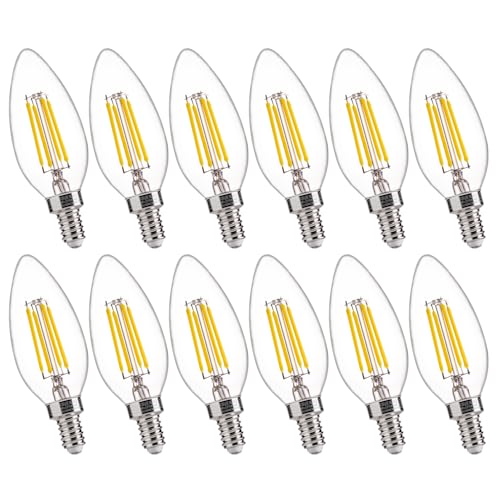 5000K Daylight B10 Dimmable LED E12 Candelabra Bulbs (12 Count)