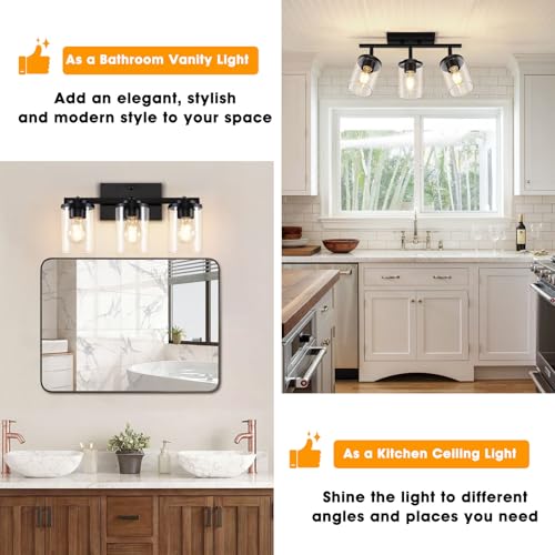 3 Lights Semi Flush Mount Ceiling Light