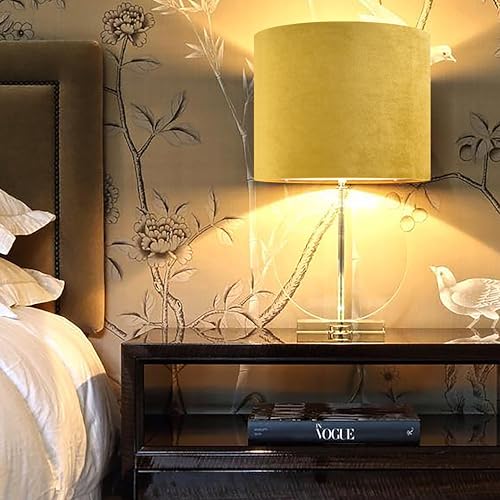 Gold Velvet Drum Lamp Shade (2 Count)
