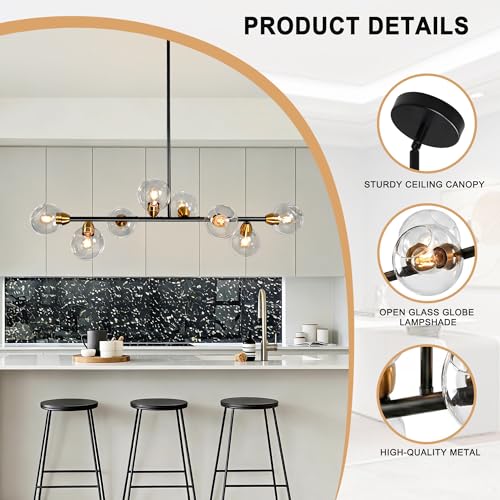 Black and Gold Globe Chandelier