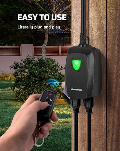 Wireless Remote Control Outdoor Outlet with 2 Remotes