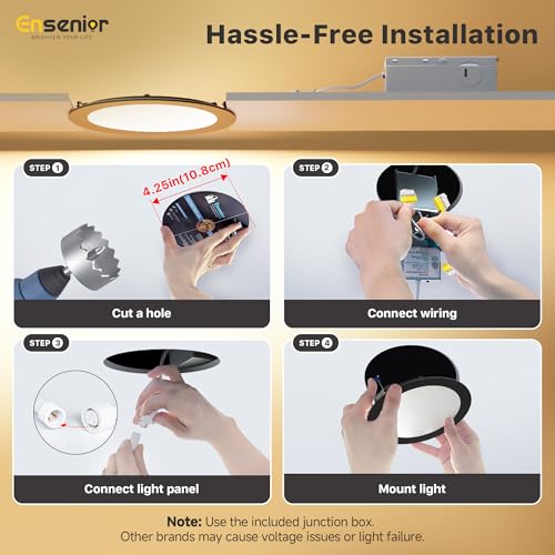 12 Pack 4 Inch LED Recessed Ceiling Light (12 Count)