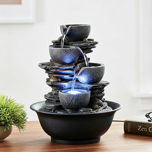10.6” High Tabletop Water Fountain