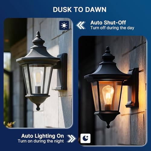 Dusk to Dawn Outdoor Sensor ST19 LED Light Bulb (4 Count)