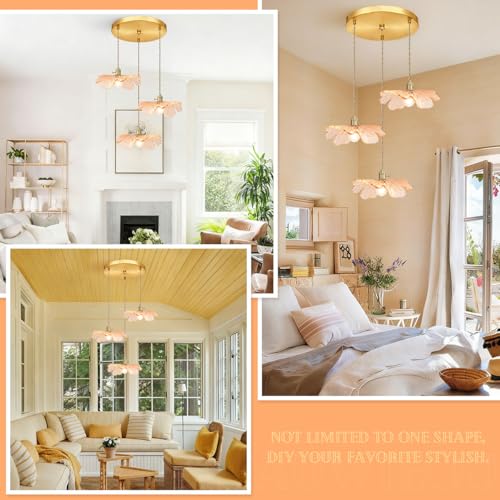 Amber Glass Pendant Chandelier