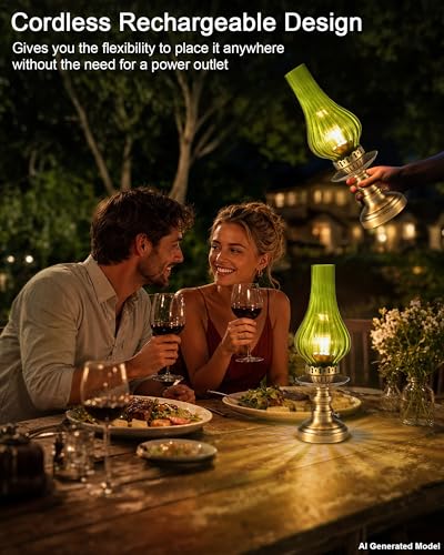 Vintage Rechargeable Cordless Table Lamp Battery Operated