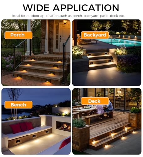 6 Pack] Cloudy Bay Low Voltage LED Step Lights Outdoor (6 Count)