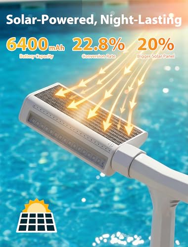 Solar Pool Fountain with Lights for Above Ground & Inground