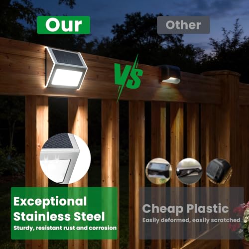 Solar Deck Lights Perfect for Fence (8 Count)