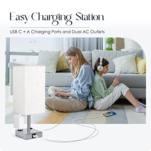 Bedside Lamp with USB Ports