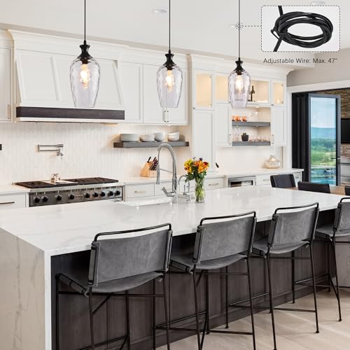 Glass Pendant Lights Kitchen Island (2 Count)