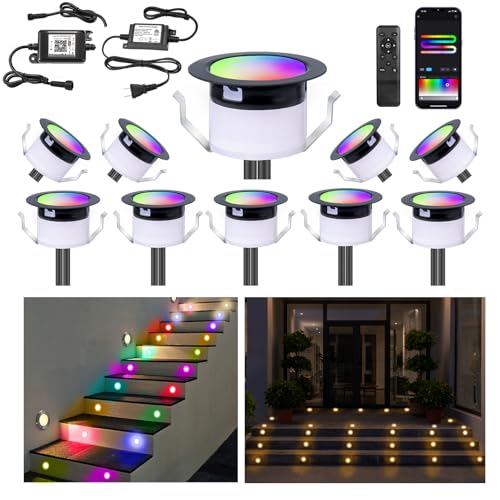 LED Deck Lights Kit Black (10 Count)