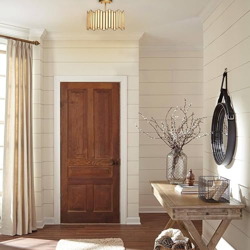 Gold Ceiling Light Fixture Drum Shape