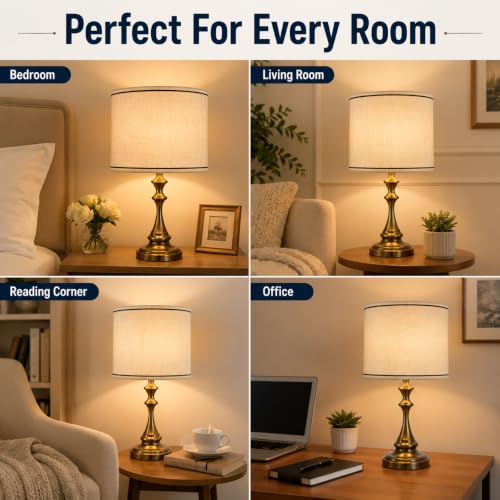 Drum Lamp Shades Set of 2 Beige Burlap