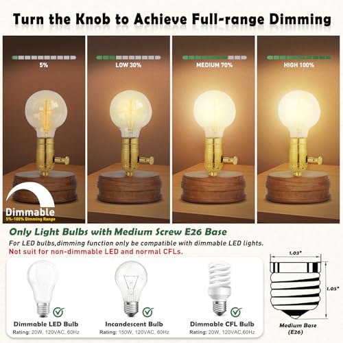 Full Range Dimmer Lamp Socket (2 Count)