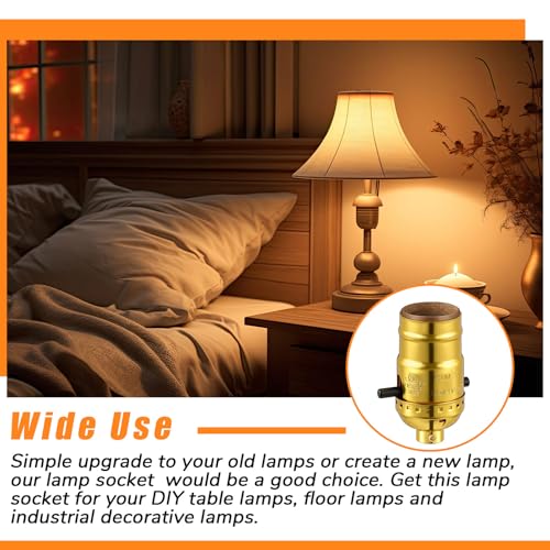 4 Pack UL Listed E26 Lamp Socket Replacement (4 Count)