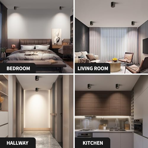 Modern LED Ceiling Light Fixture Flush Mount COB 20W 4000K Cylinder Ceiling Lights