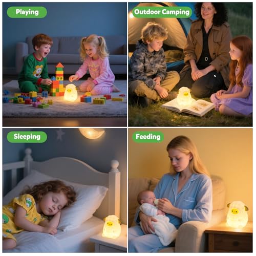 Cute White Sheep Night Light for Kids