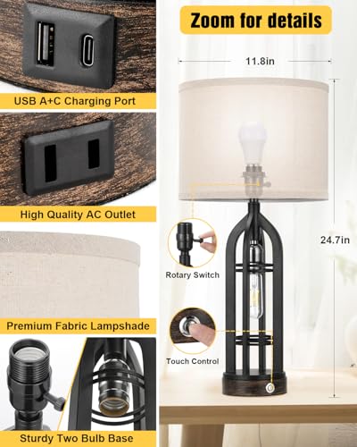 Table Lamps for Living Room (2 Count)