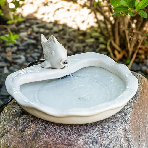 Sunnydaze 7" Fish Spout Tabletop Water Fountain