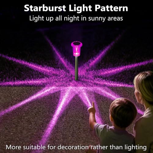 Solar Outdoor Lights 10 Pack Pink LED Valentines (10 Count)