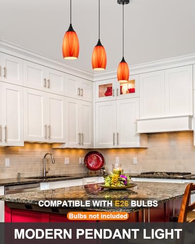 Vintage Art Orange Pendant Lighting