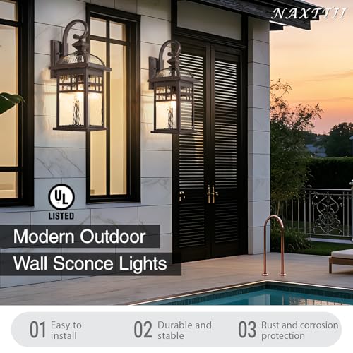 2 Pack Outdoor Wall Light Exterior Lighting Fixtures Waterproof
