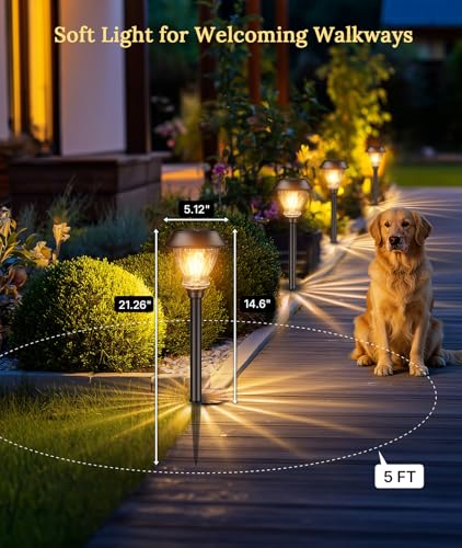 Solar Garden Lights Outdoor 6 Pack