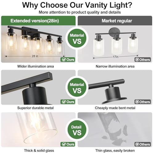 5 Light Bathroom Light Fixtures