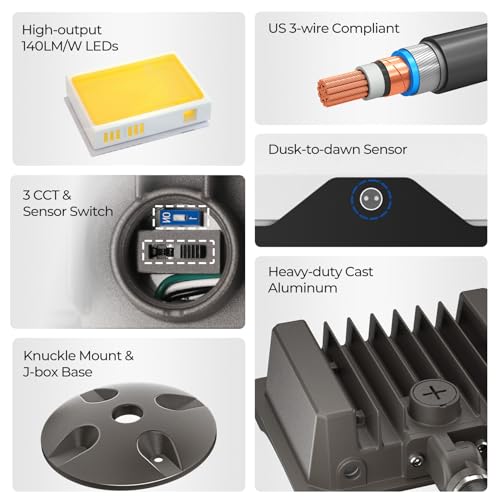 55W 7700LM LED Flood Lights Outdoor
