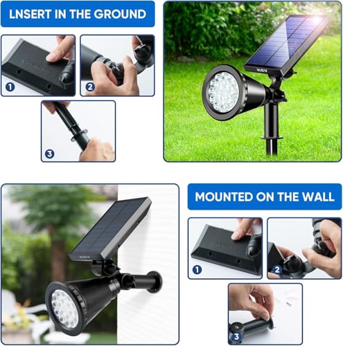 Solar Spot Lights Outdoor (2 Count)