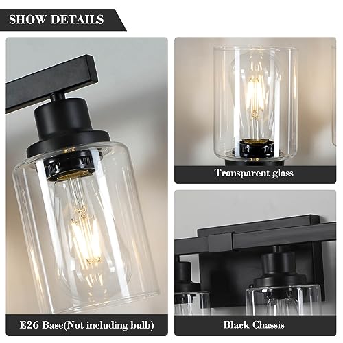6 Light Black Vanity Lights 38'' Modern Bathroom Vanity Lighting Fixtures Above Mirror? Industrial Matte Bathroom Light Fixtures