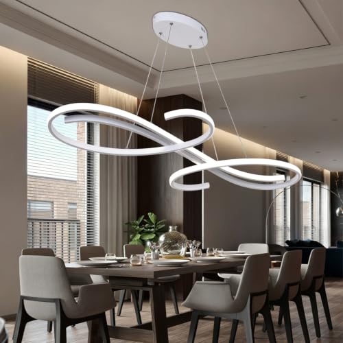 Modern Chandeliers for Dining Room 59.05" Large Led Chandelier Contemporary Linear Chandelier Ceiling Hanging Pendant Lighting for Kitchen Island Lighting