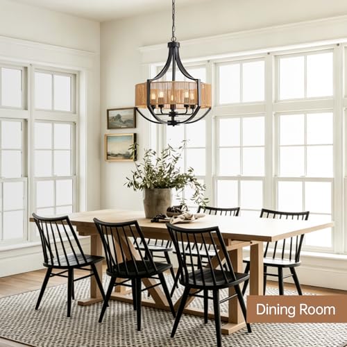 20" Rattan Chandelier