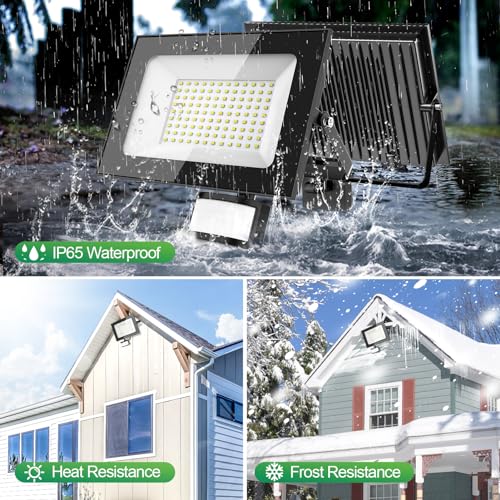 2 Pack 100w Led Motion Sensor Flood Light (2 Count)