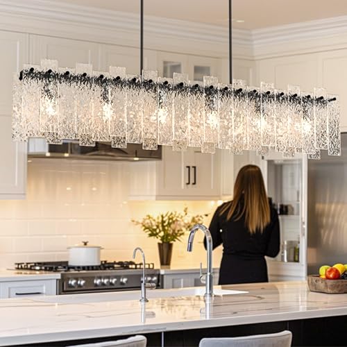 Modern Black Rectangle Chandelier