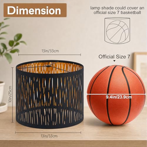 Black Lamp Shades For Table Lamps Set of 2 (2 Count)