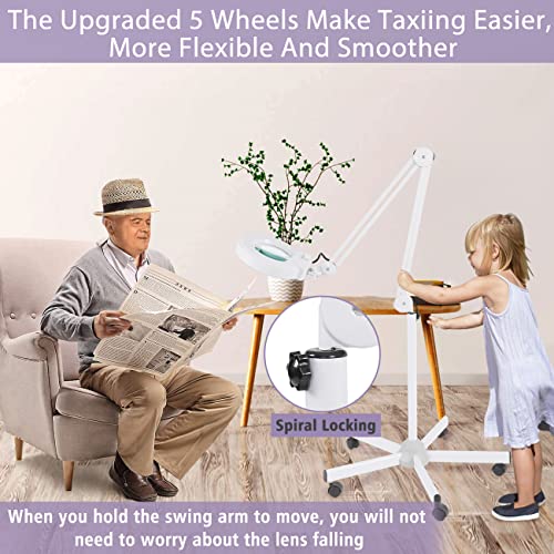 12X Magnifying Glass with Light and Stand
