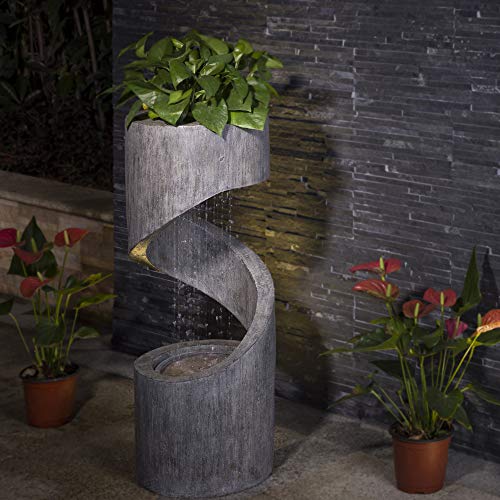 Outdoor Water Fountain with LED Light