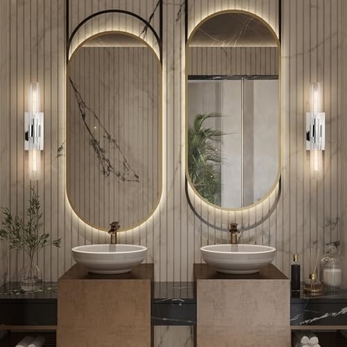 Nickel Wall Sconces Set of Two