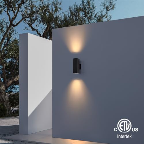 12" Modern Outdoor Porch Light in 2 Lights (2 Count)