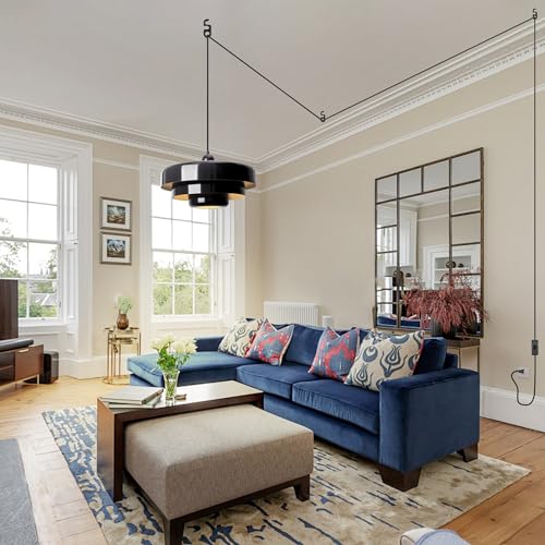 Black Pendant Light with Plug in Cord Modern Pendant Lighting 3